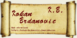 Kokan Brdanović vizit kartica